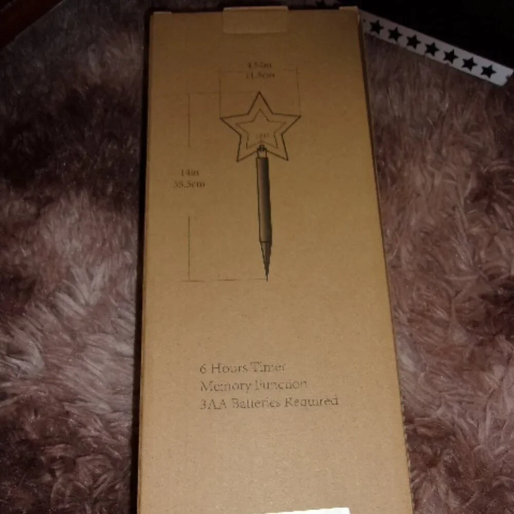 Warm White decorative star battery powered Pathway lights set of 5 New
